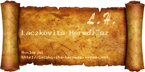 Laczkovits Hermész névjegykártya